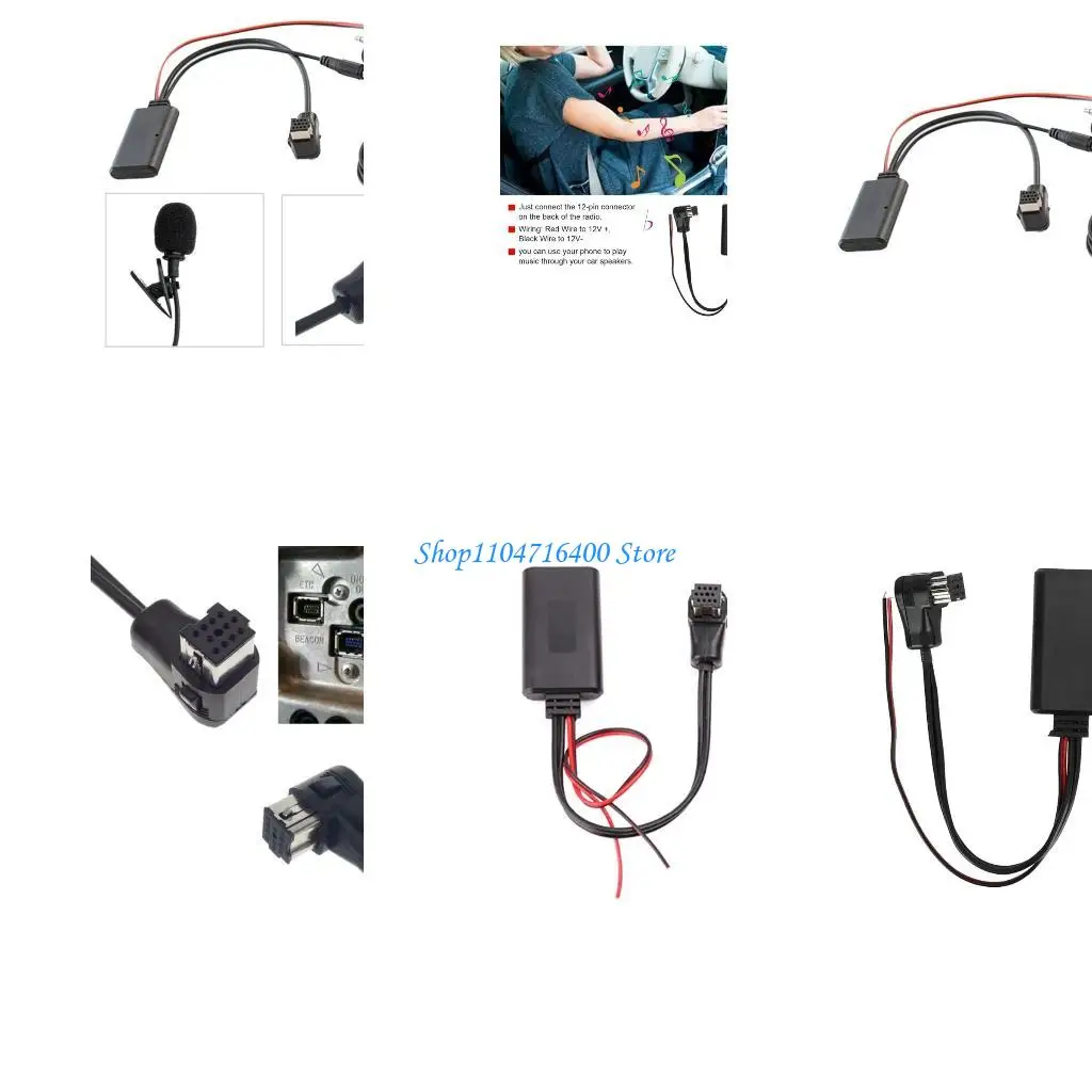 

y1gd Auto Aux Adapter Bluetooth-compatible Microphone for P99 P01