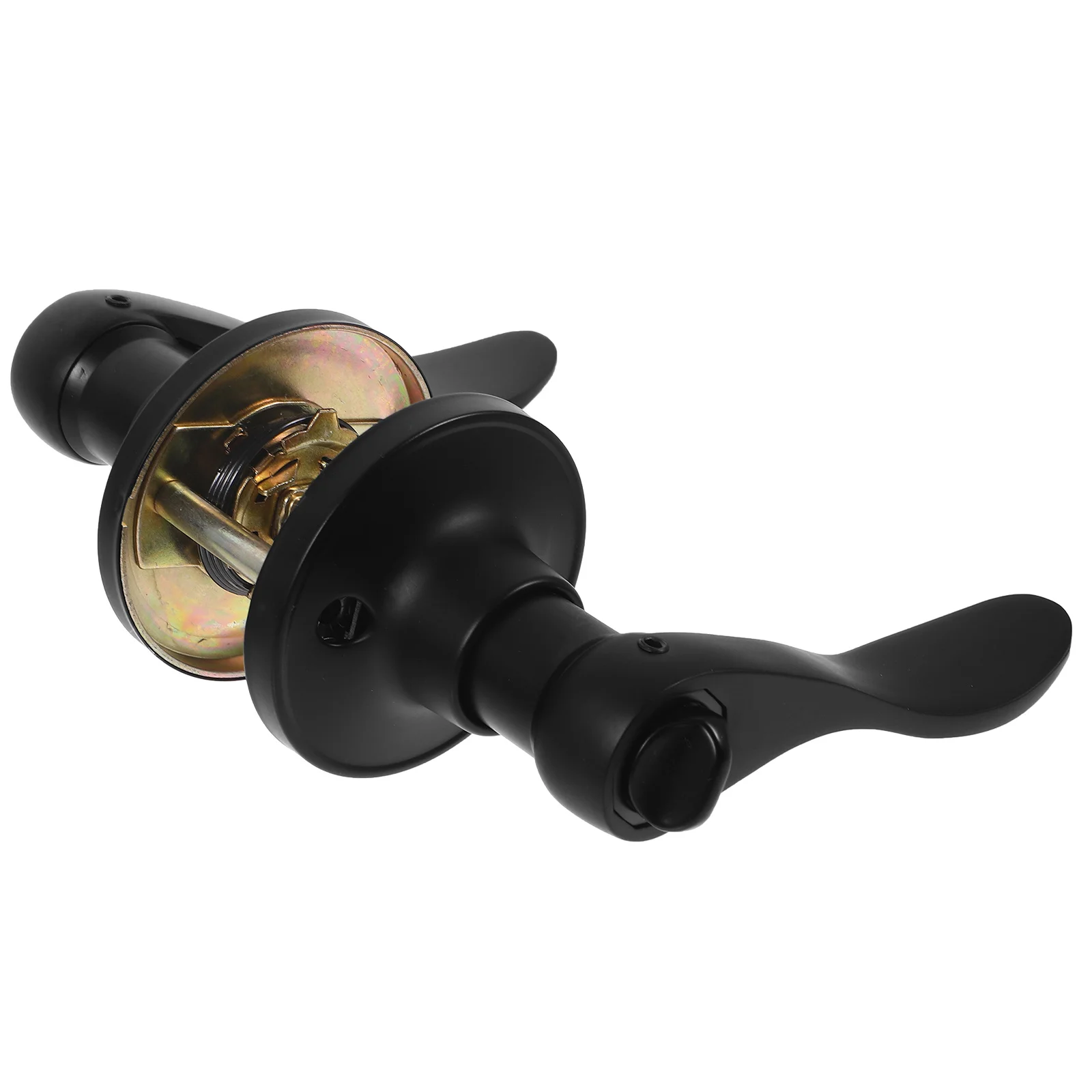 

1pcs Lever Handle With Lock Heavy Duty For Bedroom Bathroom Office Entry Knob Round Exterior Door Handle Door Lock Hardware