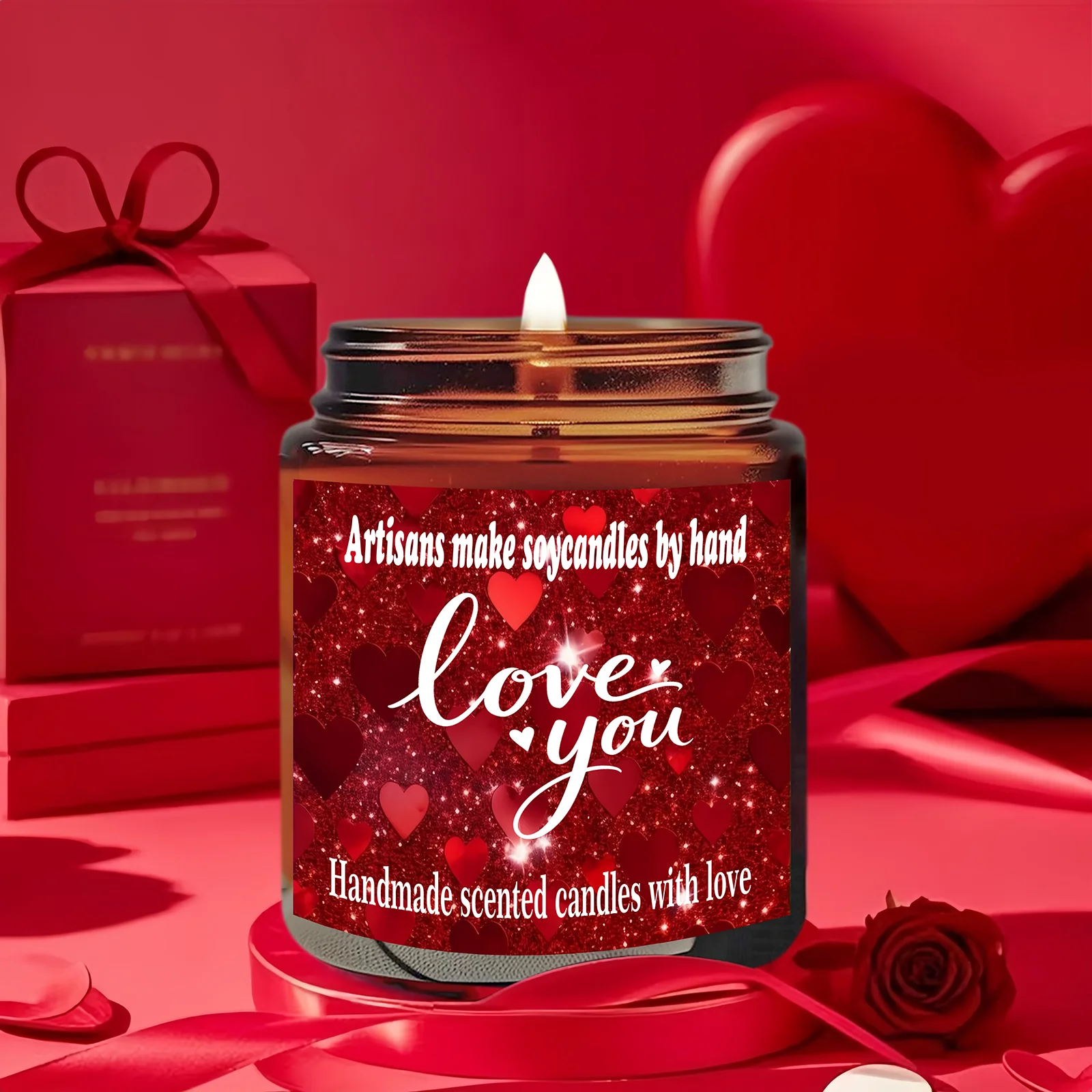 1pc-3.5 ounces, Valentine's Day Love Language Emotional Healing Soy Wax Scented candle