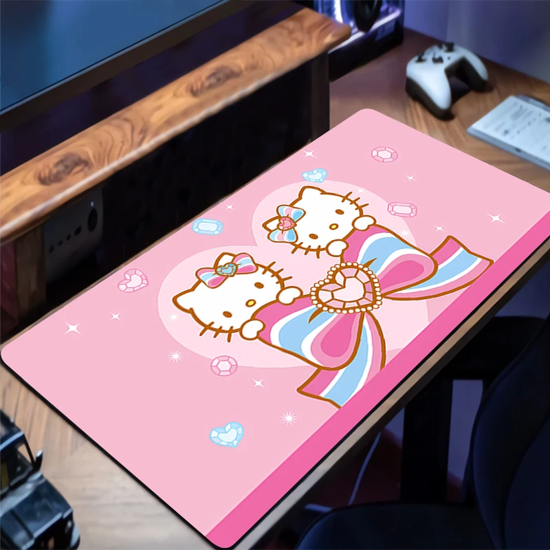 لوحة الماوس مرحبا كيتي Kawaii الألعاب الرياضة الإلكترونية اللاعبين اكسسوارات جهاز كمبيوتر شخصي لوحة المفاتيح ألعاب مكتب حصيرة الفومبريلا ماوس #3