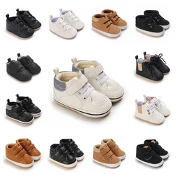 Baby Sports Shoes Leather Anti Slip Soft Rubber Sole 0-18 Baby Walking Shoes British Outdoor Baby Casual Shoes