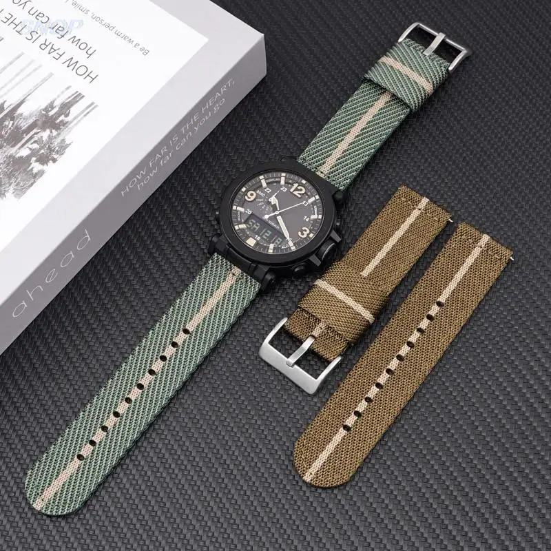 Nylon Canvas Strap for Casio G-SHOCK PRW-6600 PRG-600YB PRG-650 GA2000 Men Replacement Sport Waterproof Watch Band Bracelet 24mm