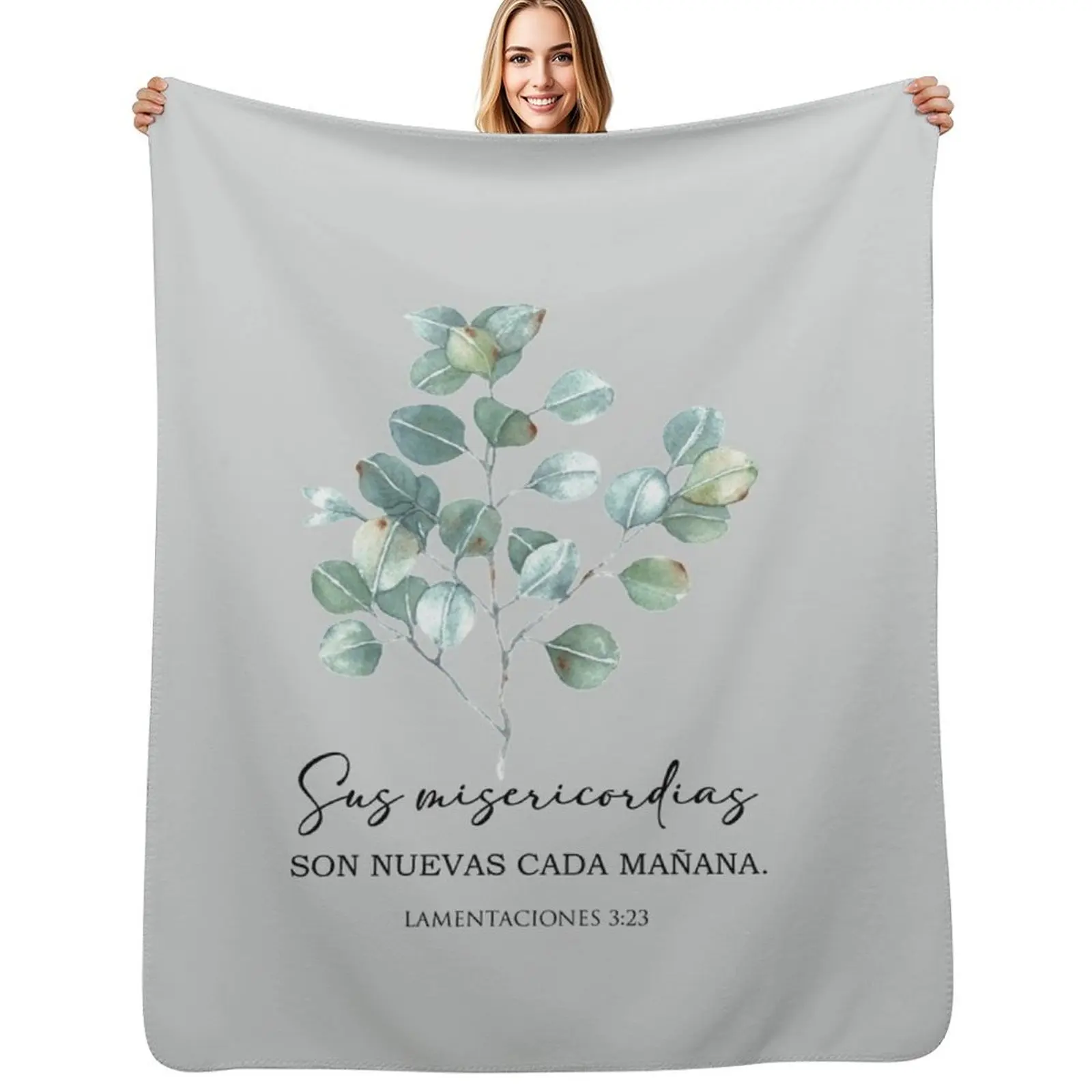 Sus misericordias son nuevas cada ma?ana spanish bible verse Throw Blanket Extra Large Throw Thins Furrys Bed covers Blankets