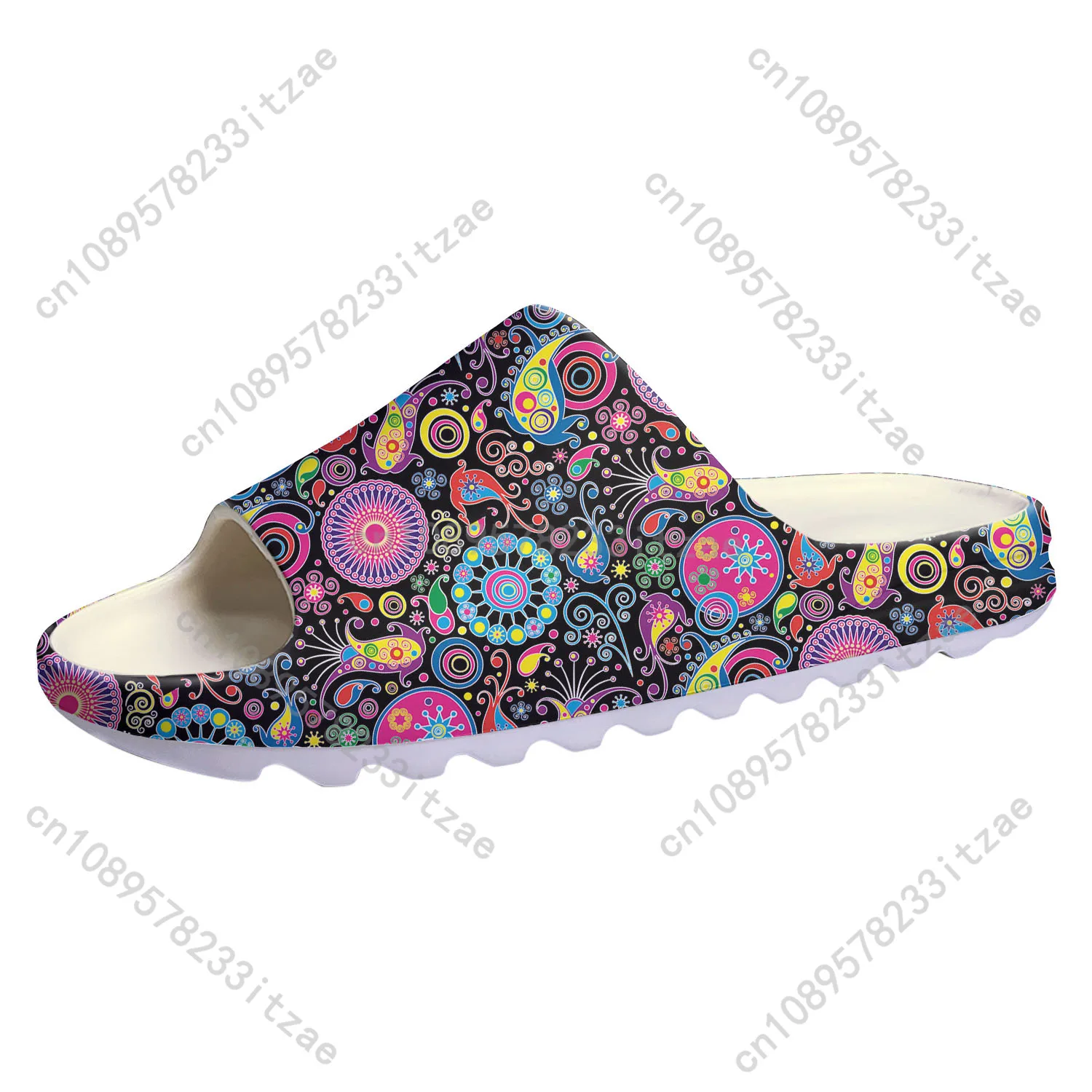 

Bohemia Mandala Flower Print Soft Sole Sllipers Home Clogs Customized Step On Water Shoes Mens Womens Teenager Step in Sandals