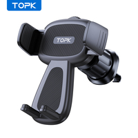 TOPK Car Phone Holder Mount for Vent Military Sturdy Metal Clip Air Vent Phone Holder Mount for iPhone 16 15 14 13 12 Pro Max