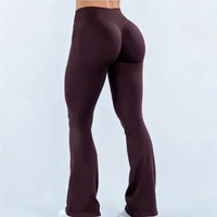Leggings évasés de sport pour femmes, sans couture, séchage rapide, respirants, anti-plis, effet push-up, pour yoga, gym, fitness, entraînement et pilates 1