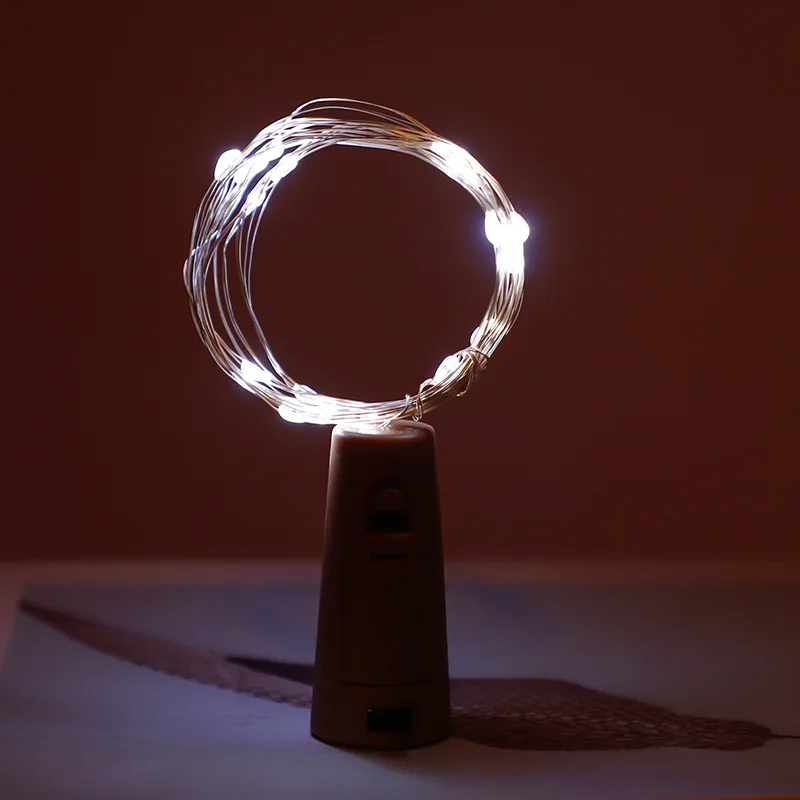 15 Pack Wine Bottle Lights with Cork 20 LED Cork Lights String Battery Operated Mini Copper Wire Light Is 6.5 Feet for DIY
