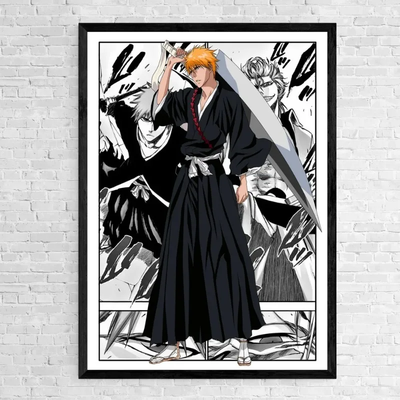 Wall Art Poster Japanese Manga Bleach Canvas Painting Print Ichigo Canvas Picture for Home Wall Decor Cuadros Anime Room Decor