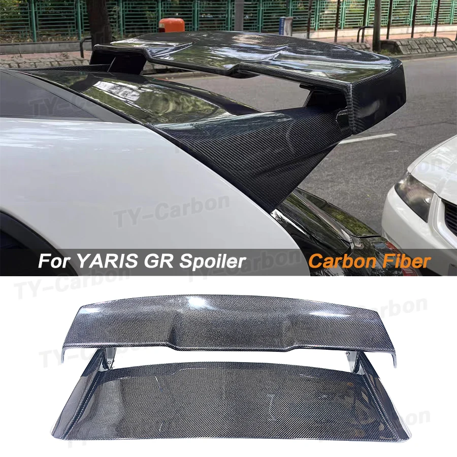 

Спойлер для Toyota Yaris GR Vrs 2, настоящее углеродное волокно GR Yaris, крышка хвостовой коробки, крыло, аксессуары для тюнинга автомобиля, Bodykit FRP