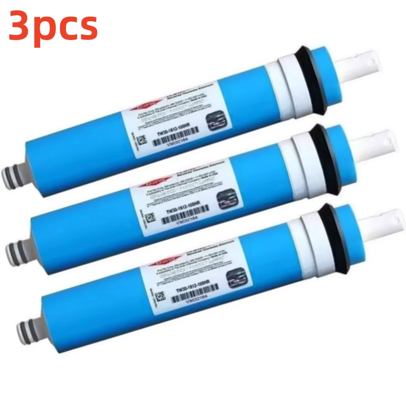 3pcs original 100 gpd water filter for Dow Filmtec reverse osmosis membrane TW30-1812-100 water filter