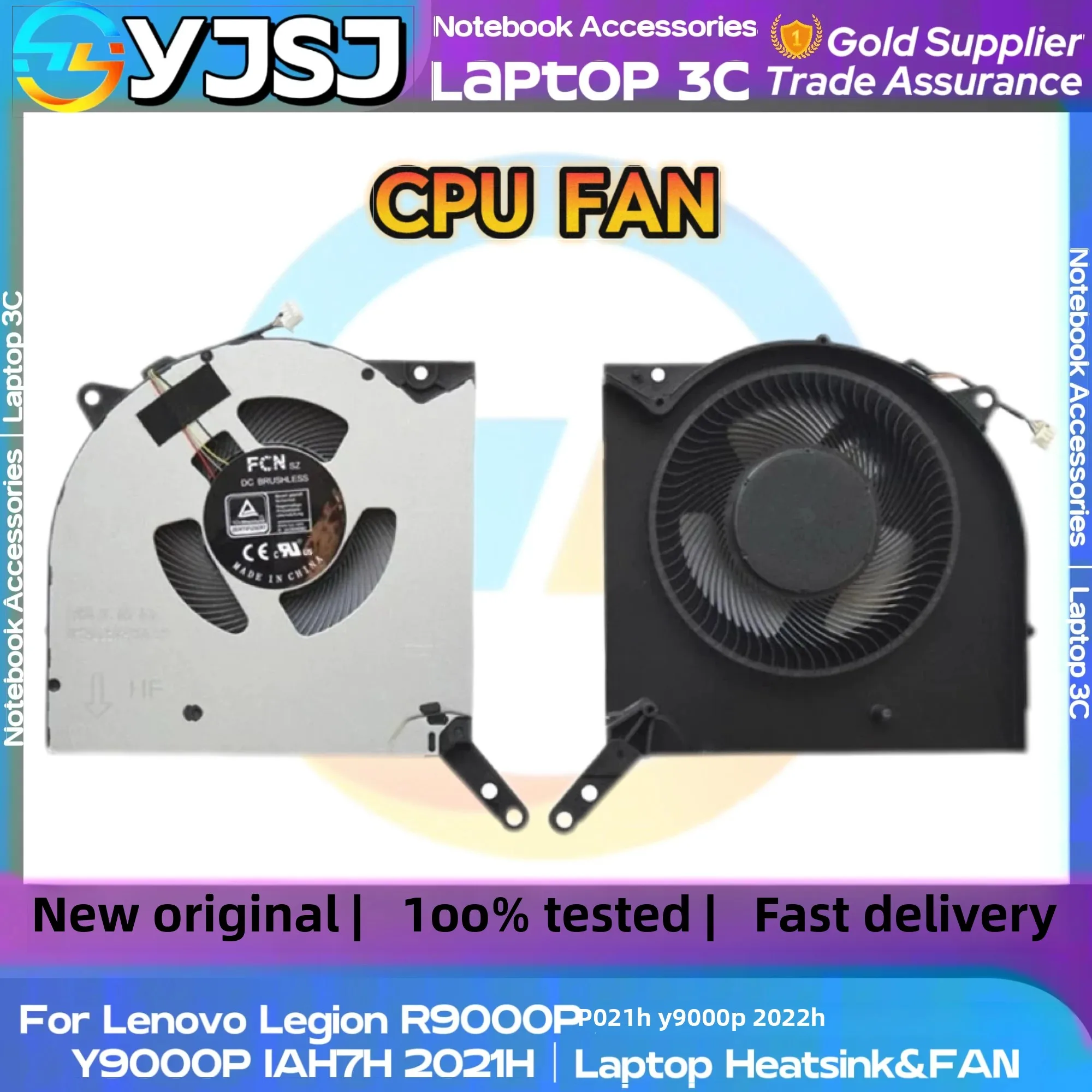 New Laptop CPU GPU Cooling Fan For Lenovo Y9000P R9000P 2021/2022/2023 Year Legion Pro 5 16IRX8 16ARX8 16IRX8 16ARH7H 16IAH7H