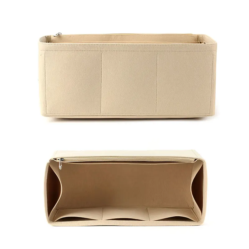 Felt Insert Organizer for Keepall 45 50 55 60 Travel Bag Organization and Lined Support Bag Cosmetic Storage Bag image 3
