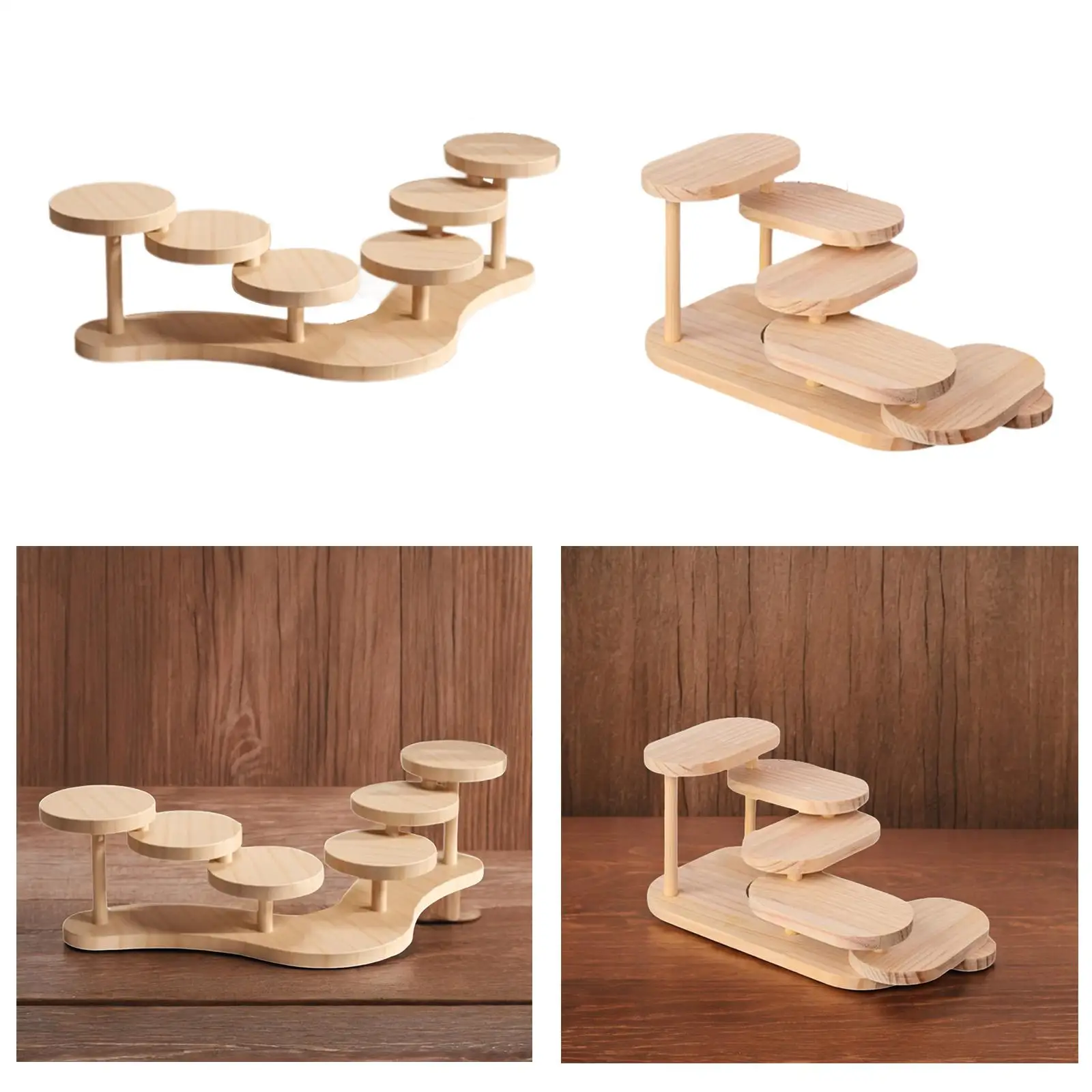 Display Riser Stand Shelf Jewelry Display Stand Multi Tier Cupcake Stand for Apartment Tabletop Living Room Dorm Mini Figurines