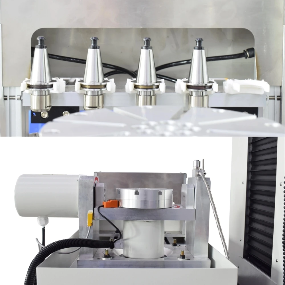 ATC Spindle Metal Engraving Milling Cutting Machine 5 Axis CNC Router 3040 With Servo Motor RTCP and 5 Cutters System