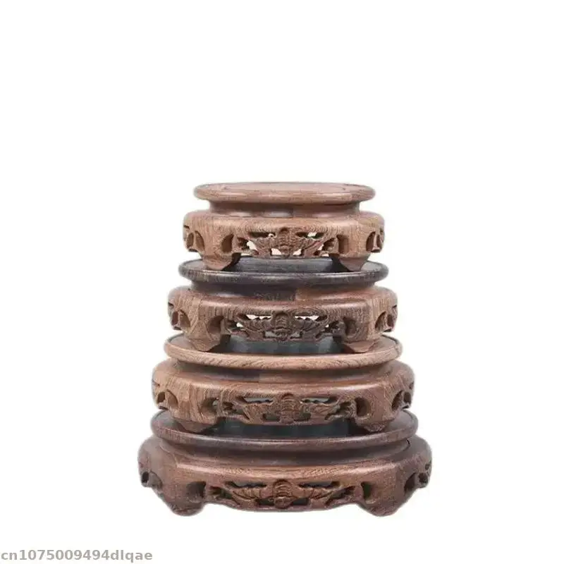 Vintage Wooden Decorative Base Garden Bonsai Plant Display Stand Coffee Teapot Base Home Incense Burner Fish Tank Display Base