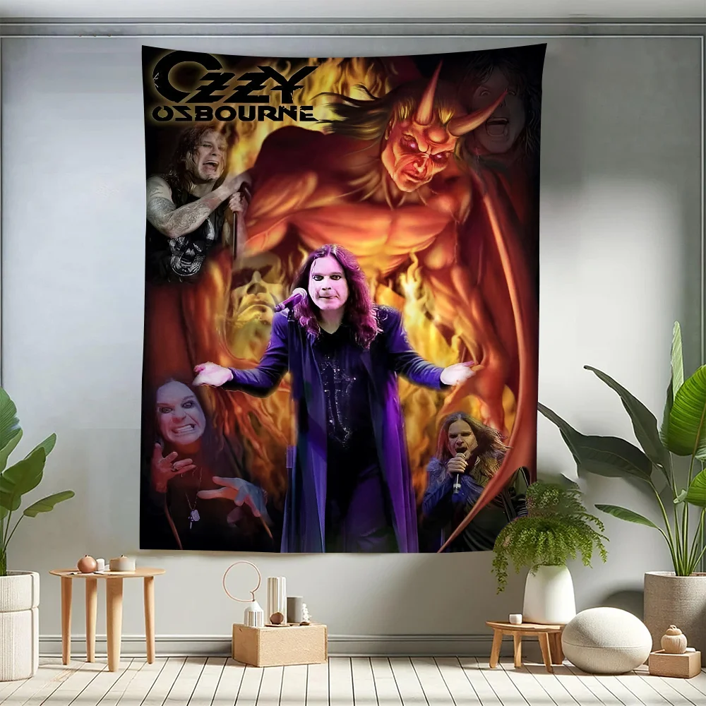 

Ozzy Osbourne Band Art Colorful Tapestry Wall Hanging Hanging Tarot Hippie Wall Rugs Dorm Art Home Decor