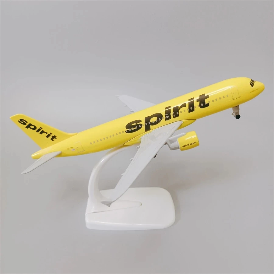Alloy Aircraft Model 20CM 1:400 Scale Toy Airline Spirit Number A320 (With Wheels And Landing Gear) Suitable For Gift Collection