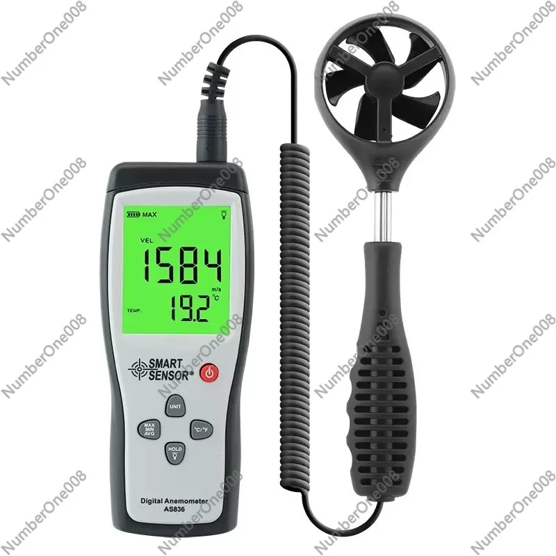 

Digital Wind Speed Meter Anemometer Gauge Diagnostic-tool Air Wind Velocity Meter 45m/s Temperature Measuring Data Hold AS836