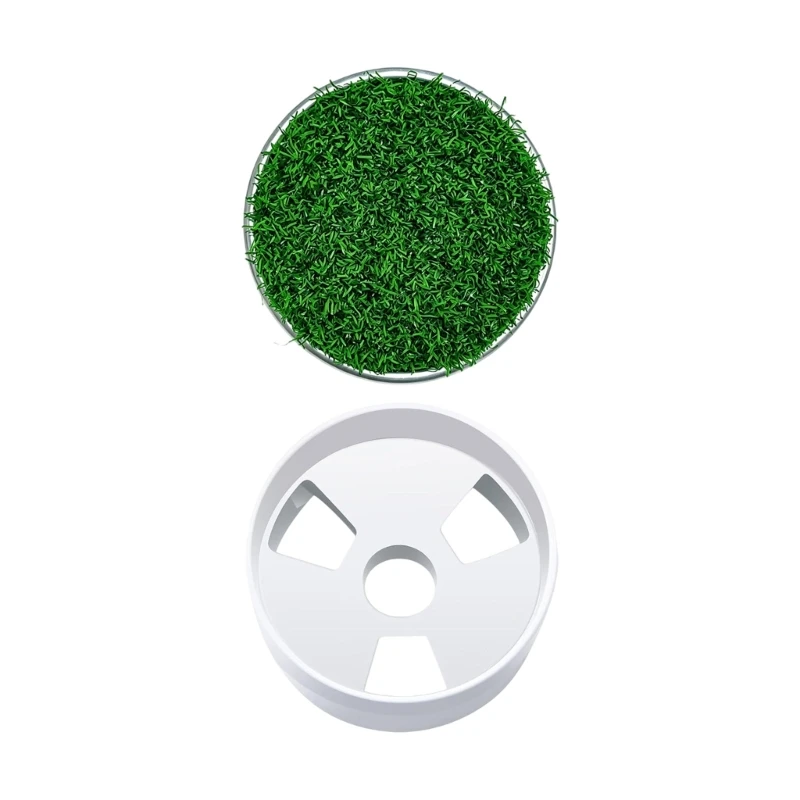 Golf Putting Cup and Grass Cover Set for Backyard Practice, Round Cup with Removable Cap and 3-Hole Base Design 24BD