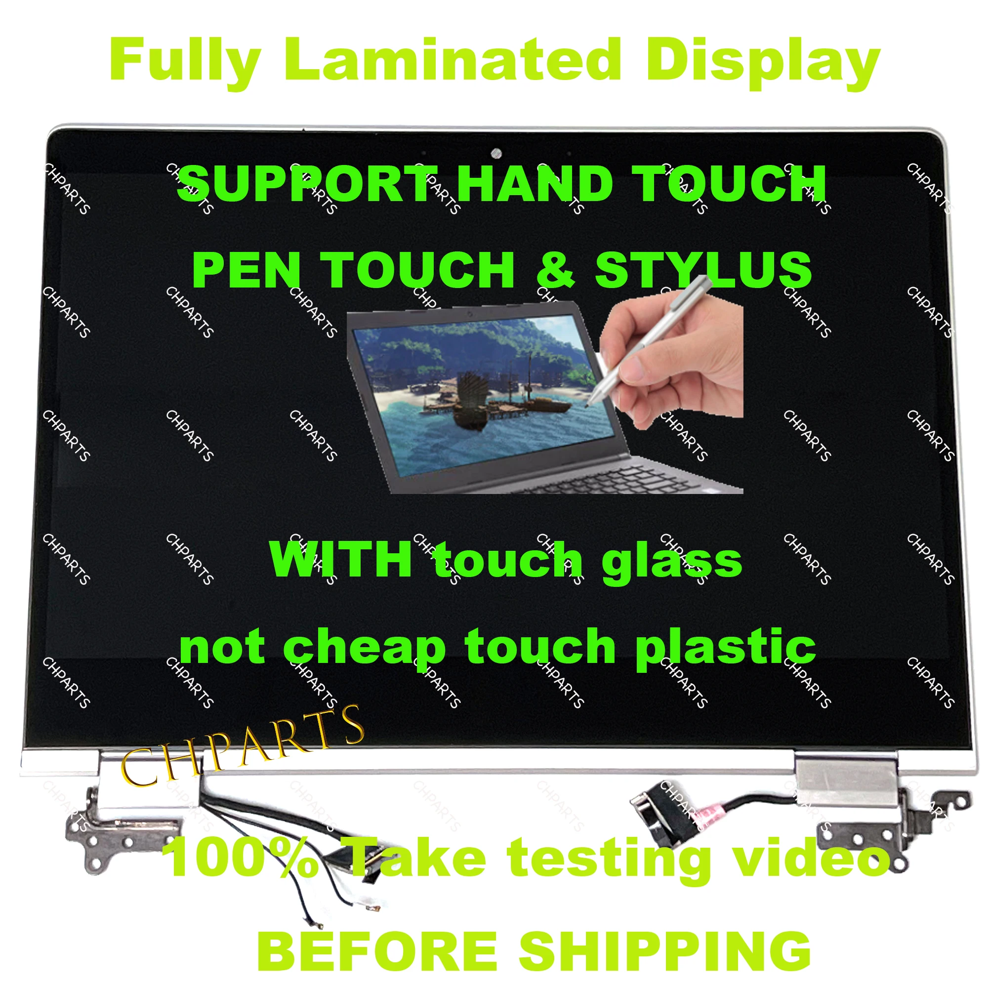 

13.3" for ProBook x360 435 G7 G8 G9 G10 1920*1080 LCD Display Touch Screen Replacement Complete Assembly with IR HD Camera