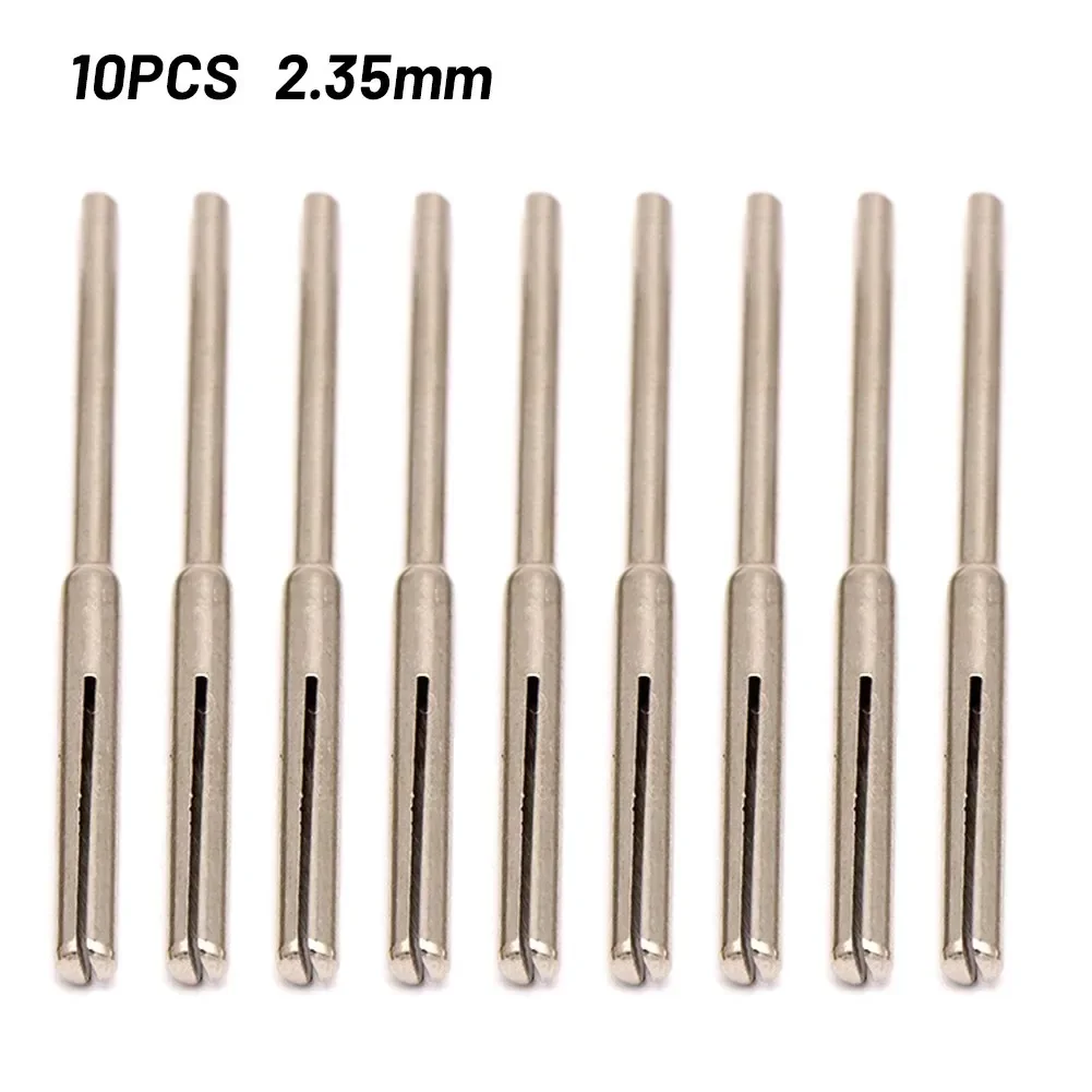 10PCS 2.35/3mm Shank Sandpaper Clamp Split Mandrels Long Abrasive Holder Clip Rod Carved Point For Rotary Grinder Accessories