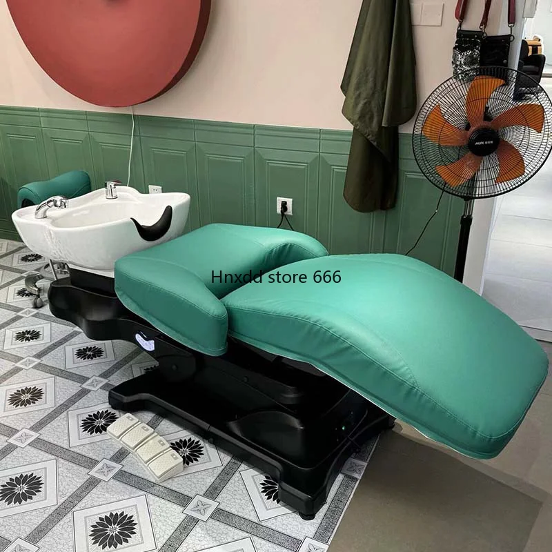 Electric ceramic basin shampoo bed hair salon special hair salon high-end shampoo bed tide shop