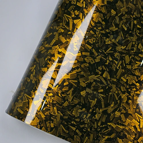 Imagen 2 del producto 50cm * 300cm de alto brillo negro oro plata rojo forjado fibra de carbono pegatina para coche pegatina en el capó vinilo adhesivo para pegatinas de coche