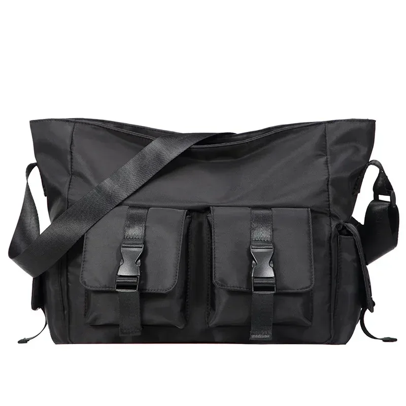

Casual Large Capacity Waterproof Messenger Shoulder Bag Men Crossbody School Bag for Teenage Outdoor Man Black Big Travel Bags
