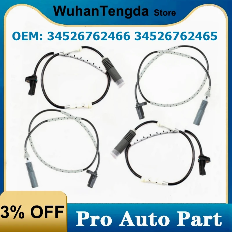 

Front and Rear ABS Wheel Speed Sensors for BMW 1 3 Series E81 E87 E88 E82 E90 E91 E92 E93 34526762466 34526762465