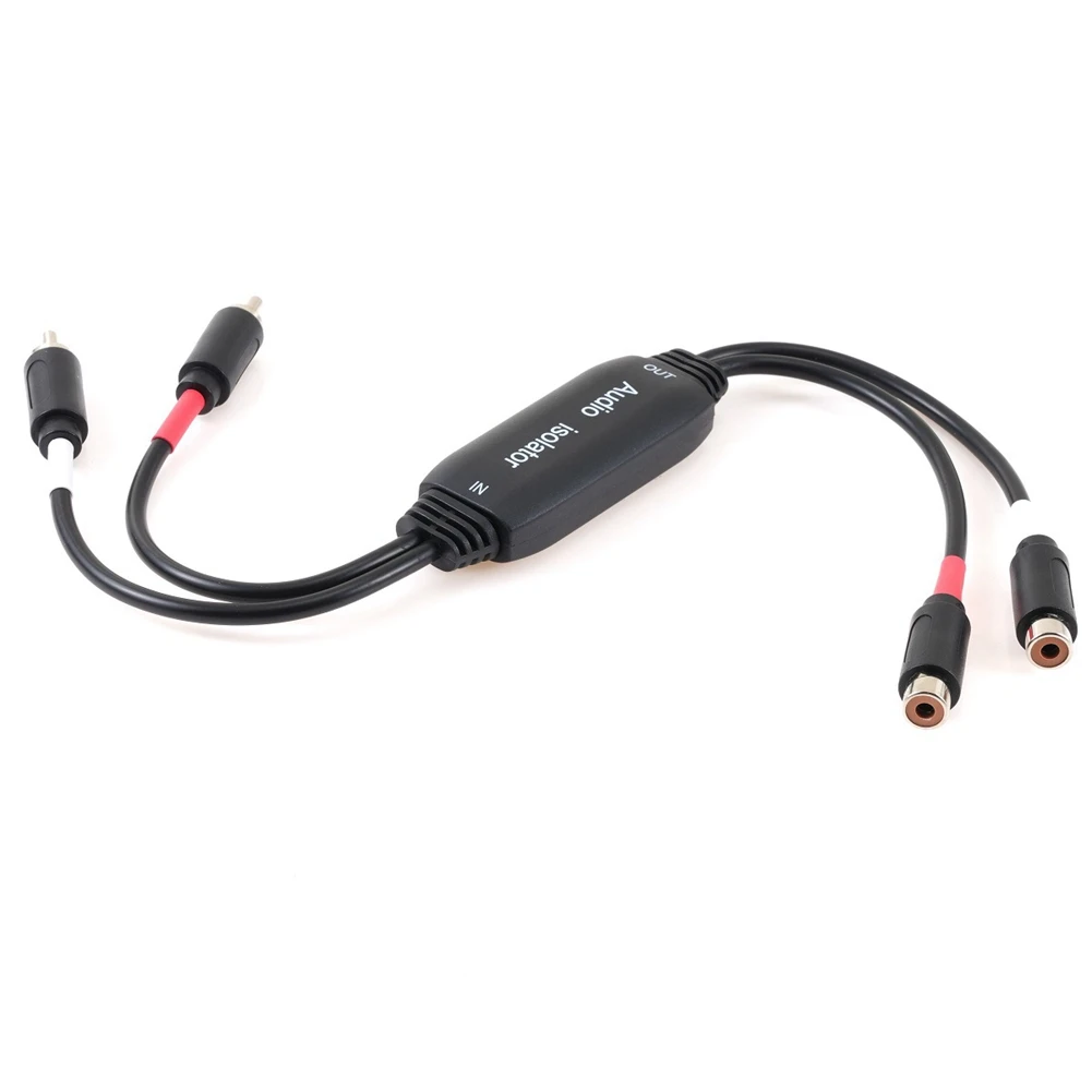 100M Audio Extender Red and White Audio to RJ45 Network Cable Extender 100m Player Extended Signal Transmission