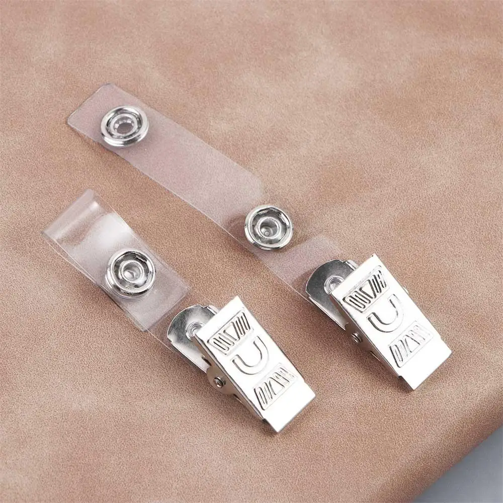 

Key Card Holder Lanyard Clips Stainless steel Metal ID Card Clips Badge Holder Clip Badge Reel Clips Card Clip Holders