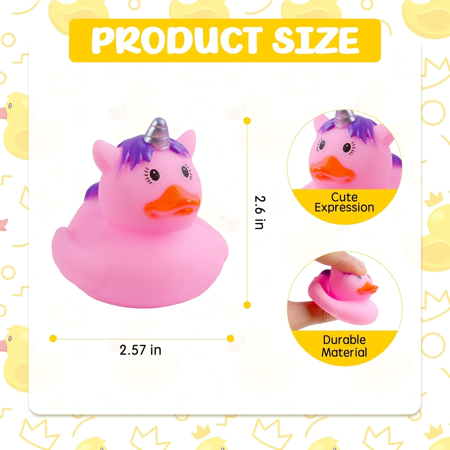 Duck-Themed Party Favor Boxes – 100/300/800-Piece Assorted Bath Duck Toys for Kids, Cute Floating Duckies for Bathtime, Birthday view 6