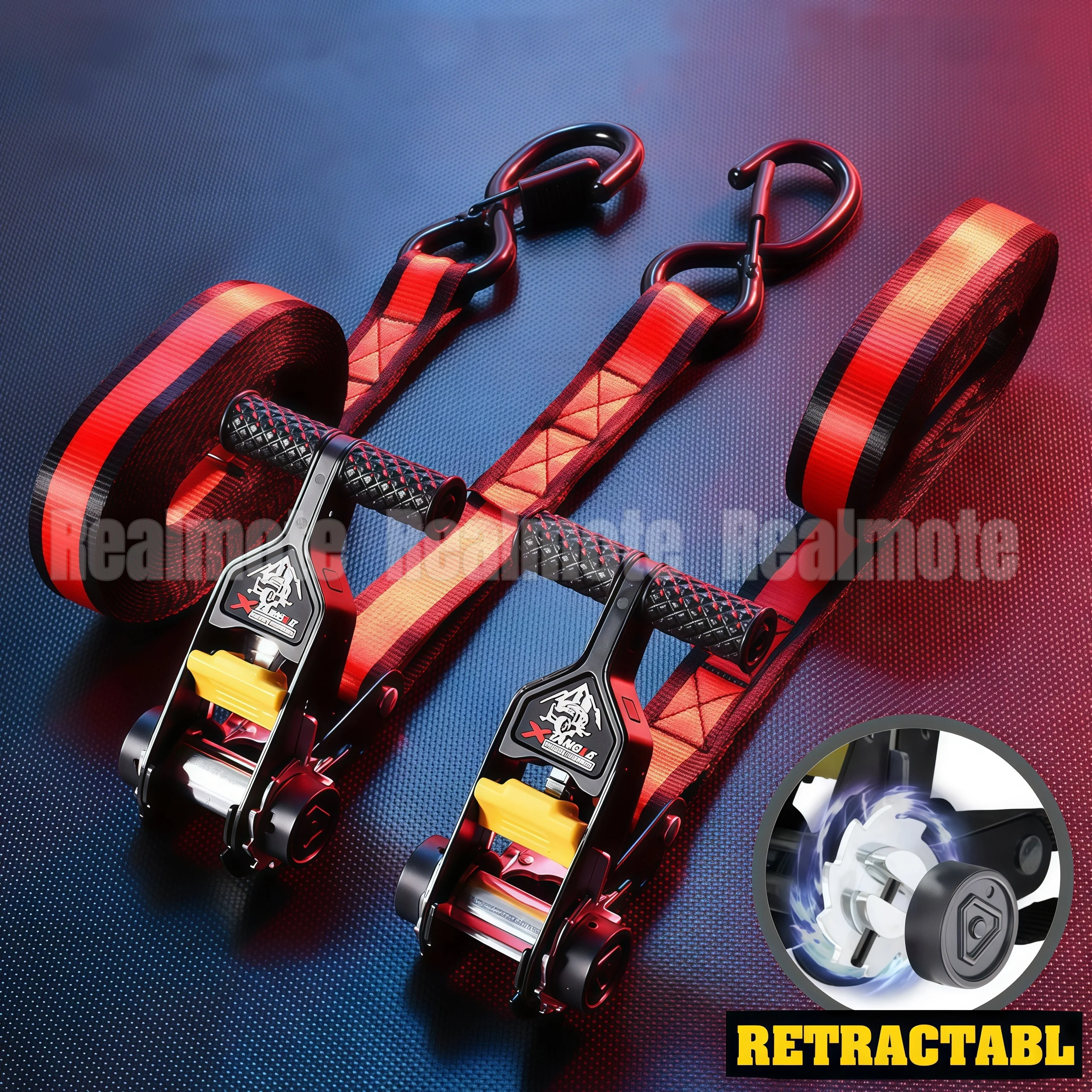Battle Rope Heavy - 2Pcs Tali Pengikat Barang Otomatis Retractable
