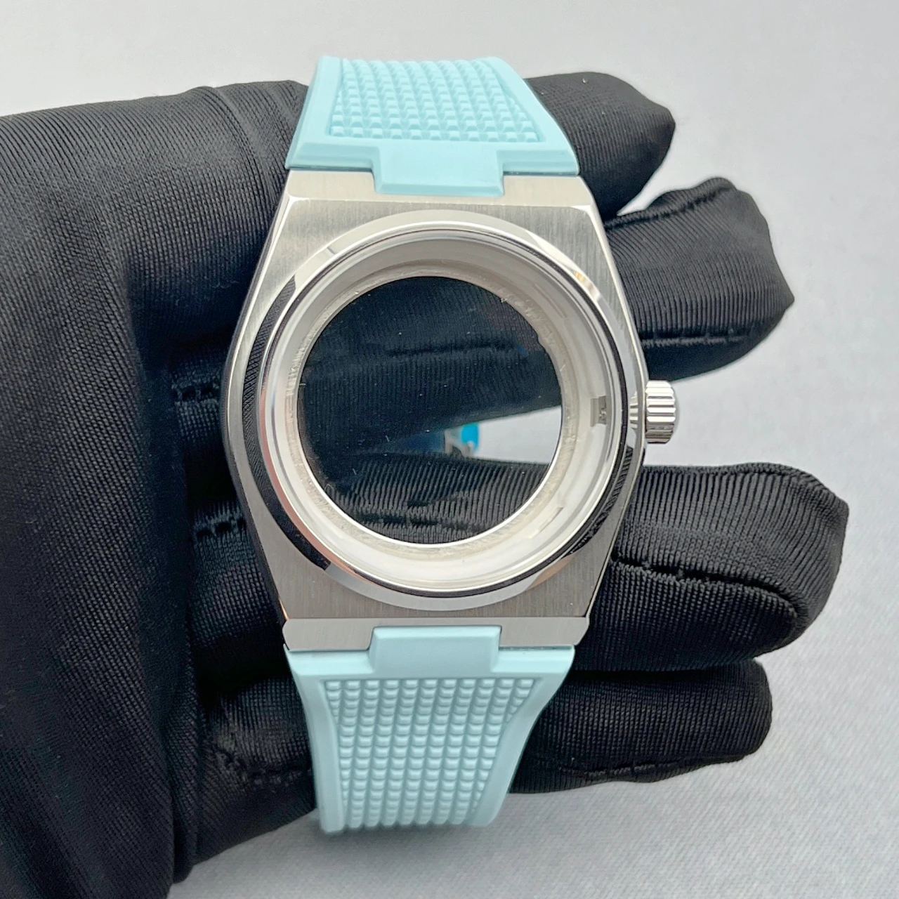 New NH35 rubber strap+case, watch accessories, sapphire mirror Suitable for 31.8mm or 28.5mm dial - Image 4