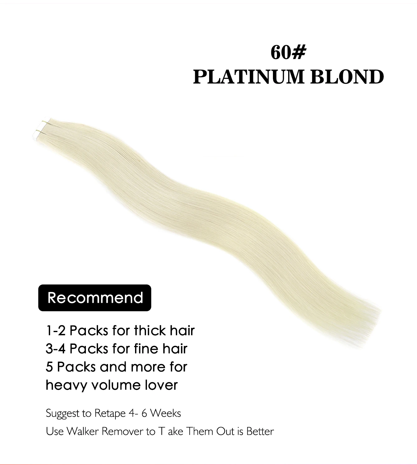 バージン人毛エクステンション 100% レミー髪ナチュラルスキン横糸テープインダブルストレート両面ブロンドカラーテープイン女性のための