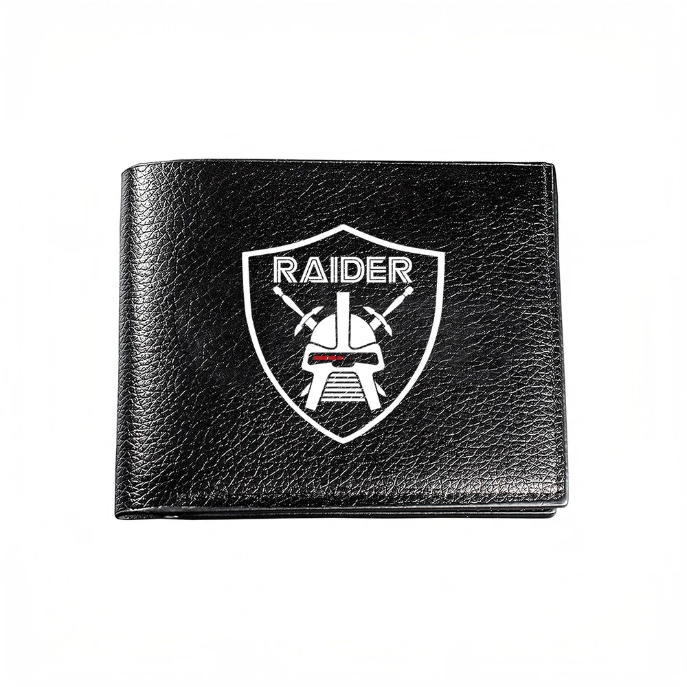 Raider Shield Emblem Men's Wallet Card Holder Casual Business Fashion Design