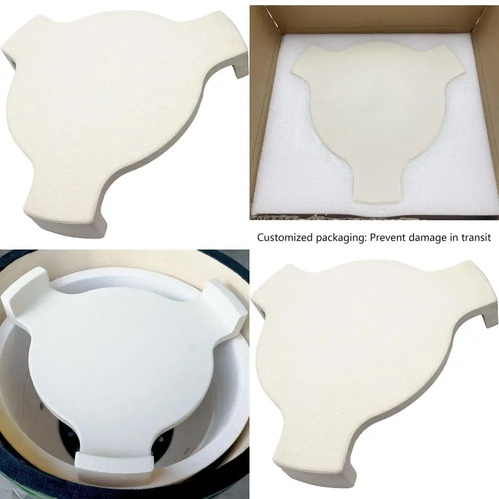 

20 Ceramic Pizza Stone with Heat Deflector for Pit Boss, Louisiana Grills, Kamado Joe, Char-Griller AKORN, and E16620 Charcoal G