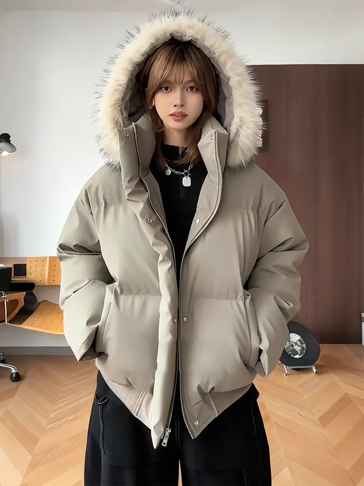 

Ретро американский бомбер Jaet Thiened, зимнее пальто для мужчин с меховым воротником, теплая хлопковая одежда, молодежная мода