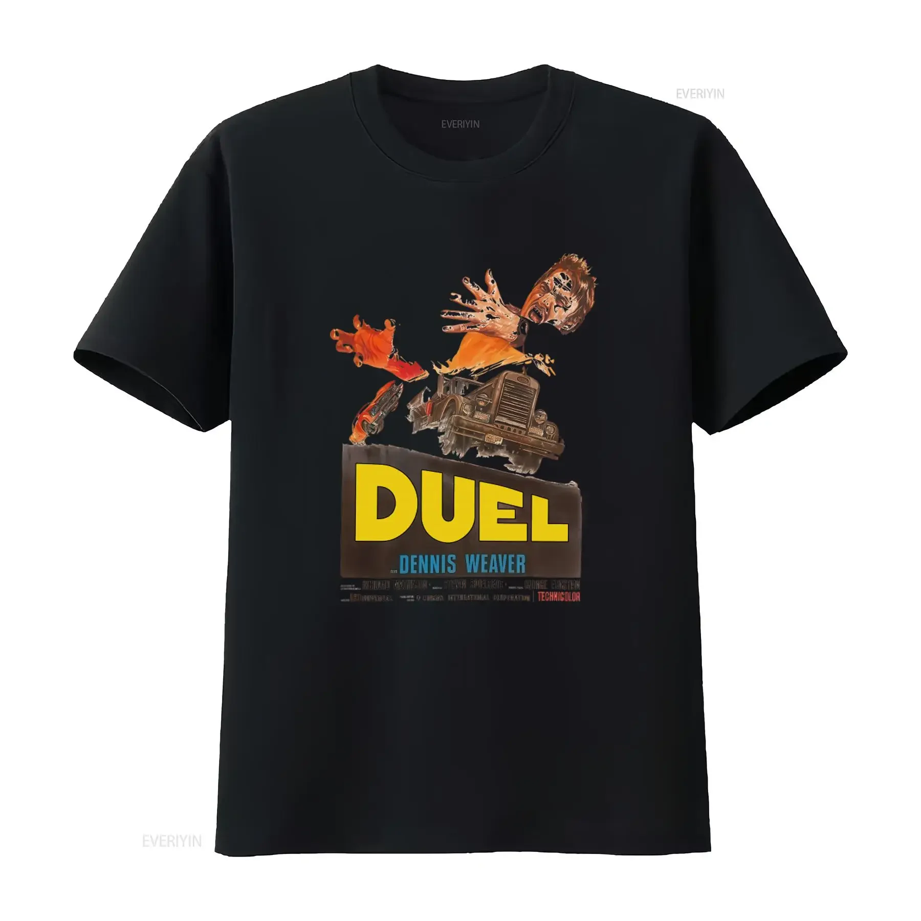 Steven Spielberg Duel Movie T Shirt Retro Horror Truck Design for Premium Quality Cotton vintage Washed fashion Breathable