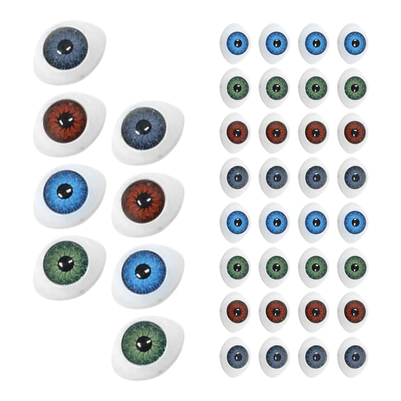 

60 шт. пластиковых овальных глазок для рукоделия, премиум-материал для поделок, класса, дома, аксессуары для скрапбукинга