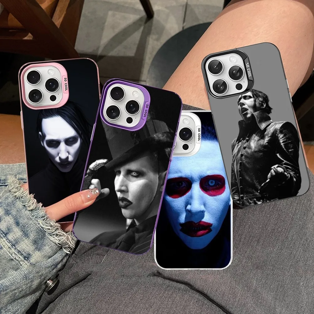 

Marilyn Manson Phone Case For IPhone 16 15 14 13 12 11 Pro Max X XR XSMAX 8 7 Plus Matte Shockproof Back Cover