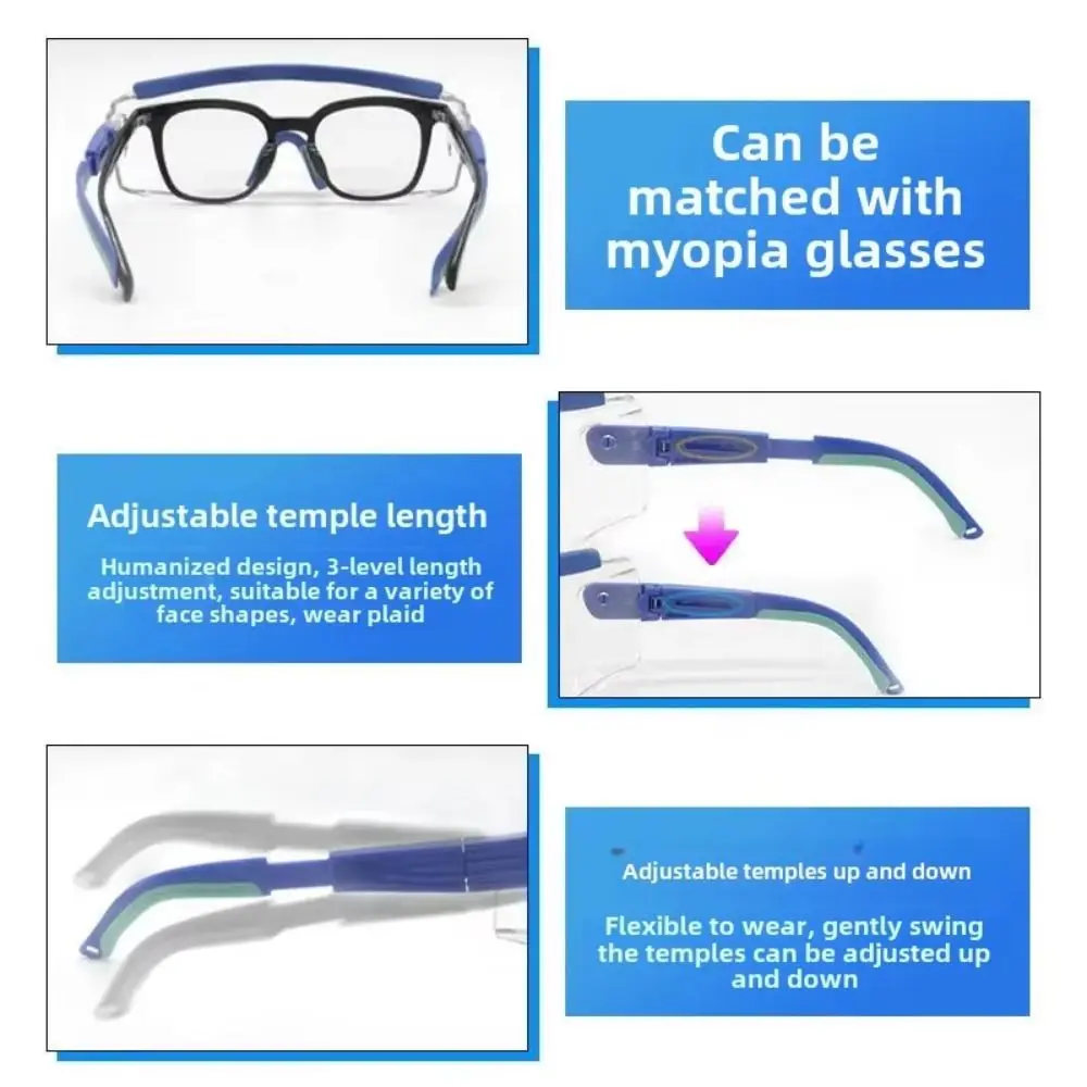 Anti Fog Dust Safety Goggles Clear Adjustable Frame Eye Protection Glasses Anti-Splash Impact Resistant Surgery Goggles