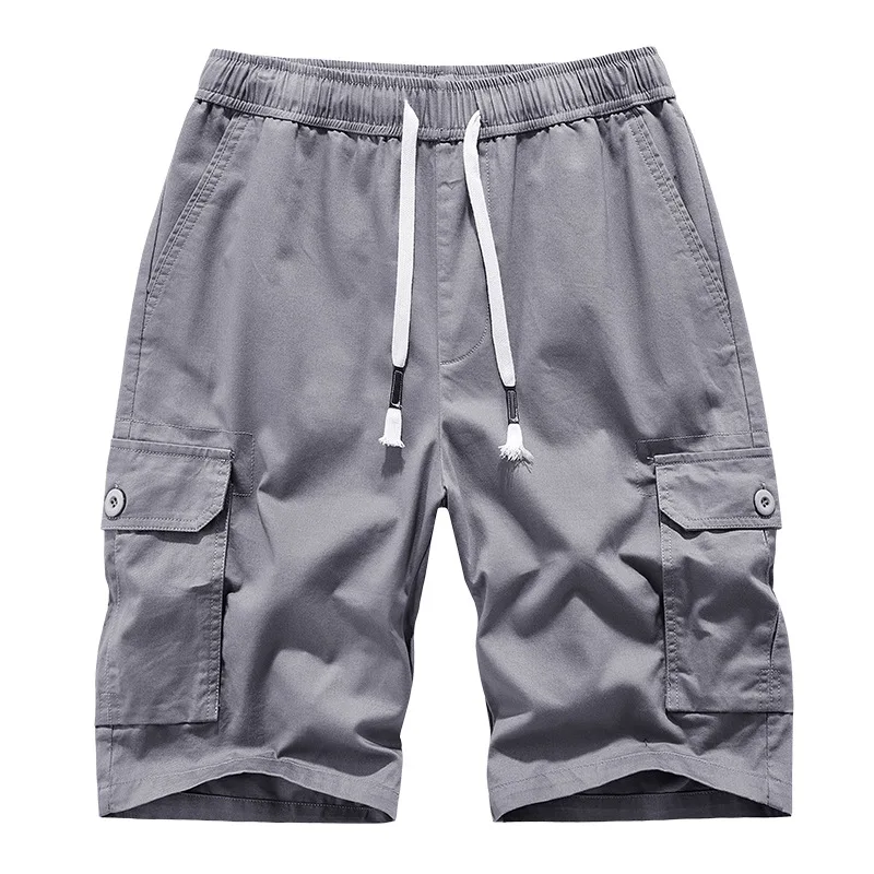 

Summer New Men's Workwear Shorts Large Size Pure Cotton Casual Sports Five-Point Pants Straight Leg mid Waist No Ironing Requ...