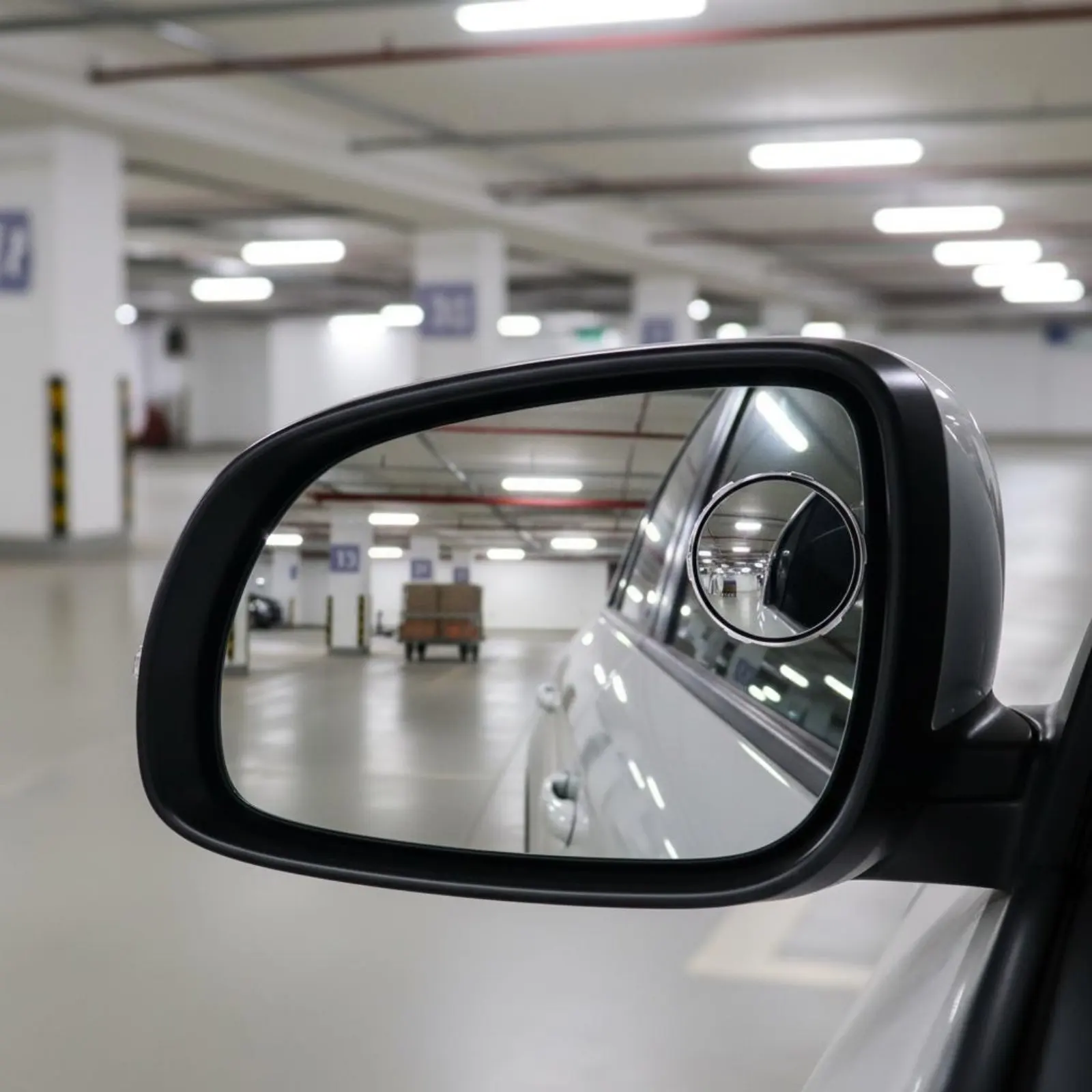 2 Pieces Suction Cup Car Mirror Wide Angle 360 Degree Adjustable Mirror Crystal Clear High Definition Glass for Parking