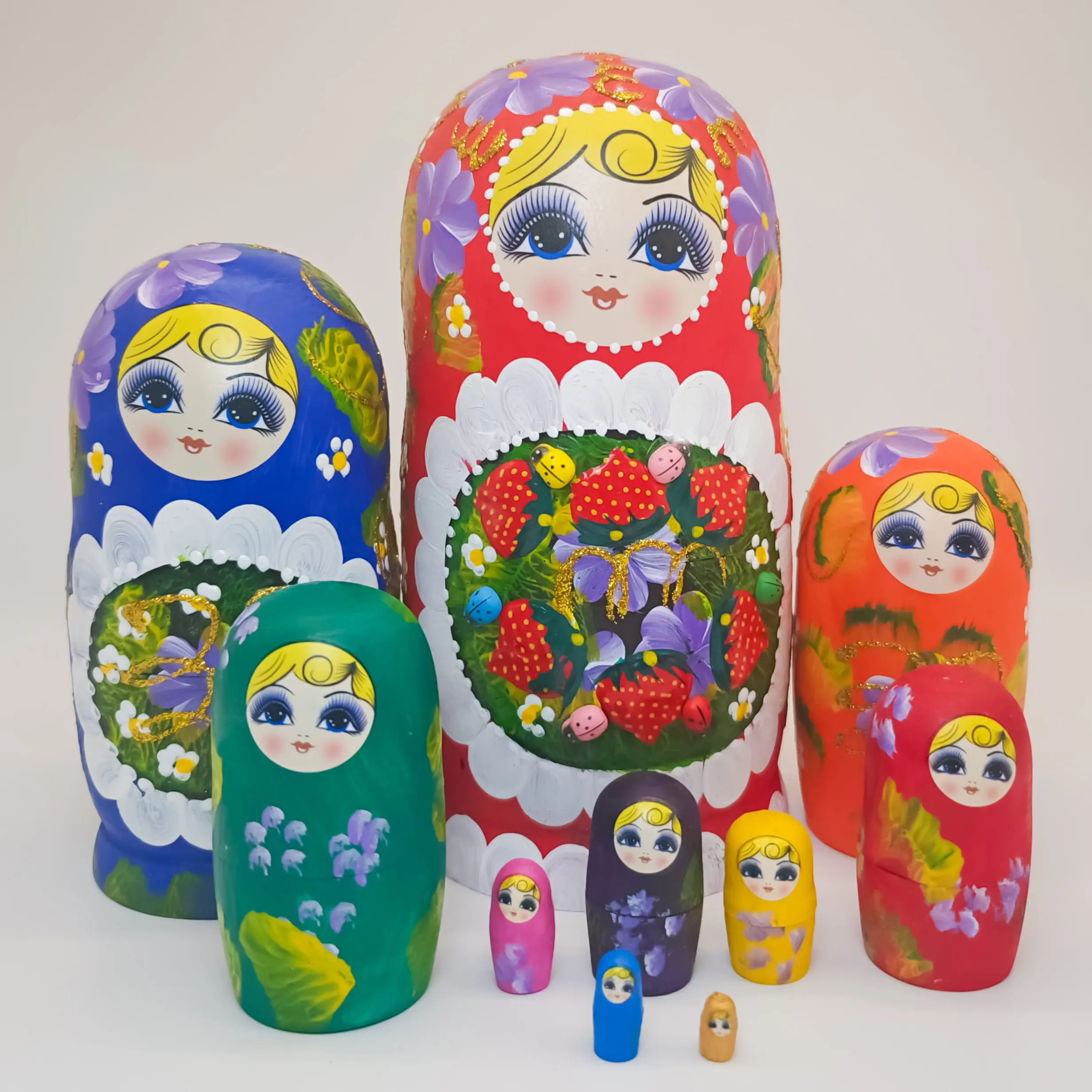 For 10-Layer Doll Set, Handcrafted Winter Souvenir, Enchanting Gift for Imaginative Play