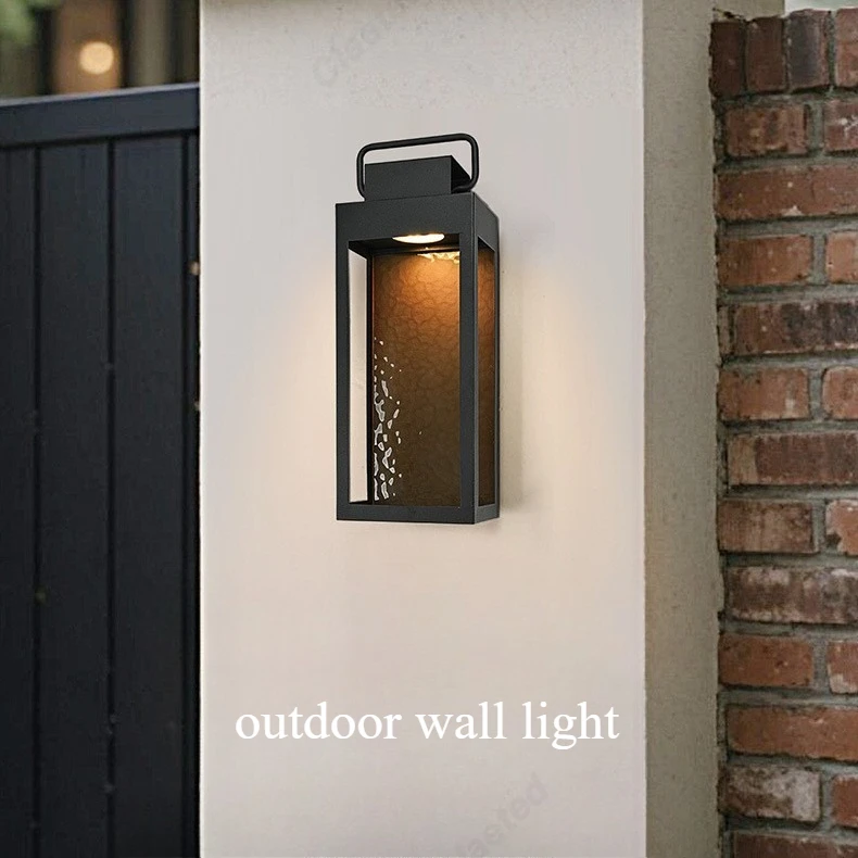 New Retro LED Outdoor Waterproof Induction Wall Lamp Courtyard Corridor Villa Decorative Lighting