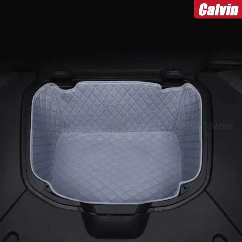 Leather Car Front Storage Box Pad For BYD Seal EV DMi 2023 2024 Trunk Mat Waterproof Bottom Protector Pad Car Interior Decor