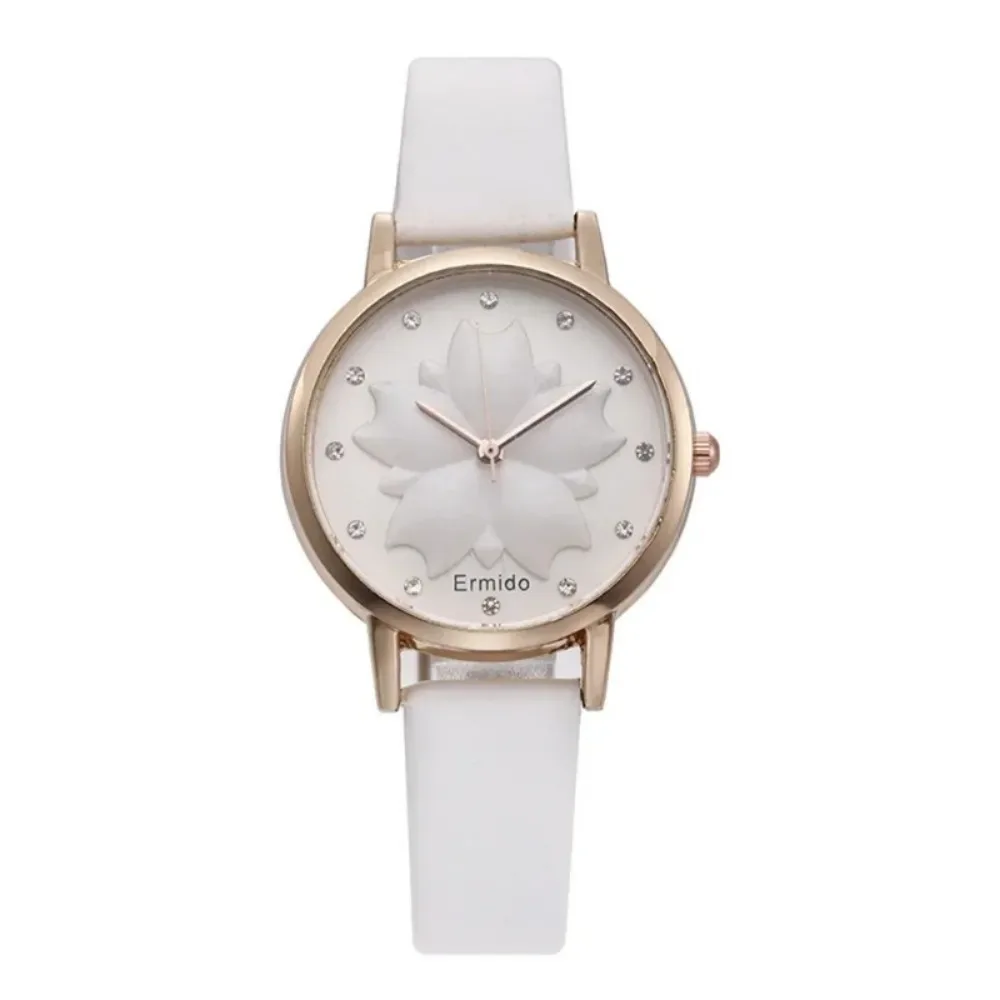 San Martin-Montre à Quartz en Cuir oral elu Érable pour Femme, Petite et Délicate, Style Vintage, Simple, Nouvelle Collection