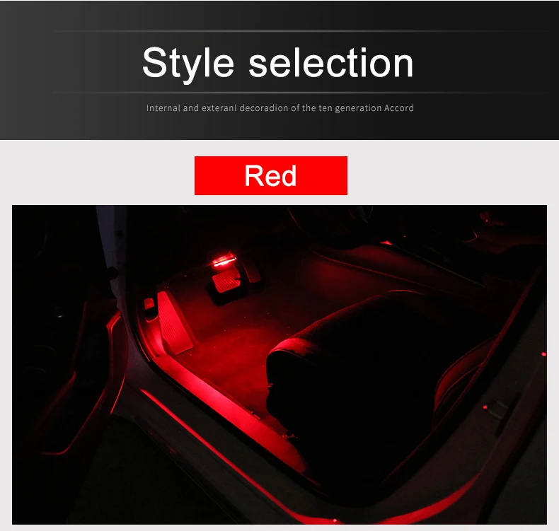 Für Honda Civic X Accord X 10th CRV RW 5th 2018 2019 2020 LED Auto Multi-Funktion fuß-Welle Lichter Atmosphäre Lampe Zubehör – Detail 4