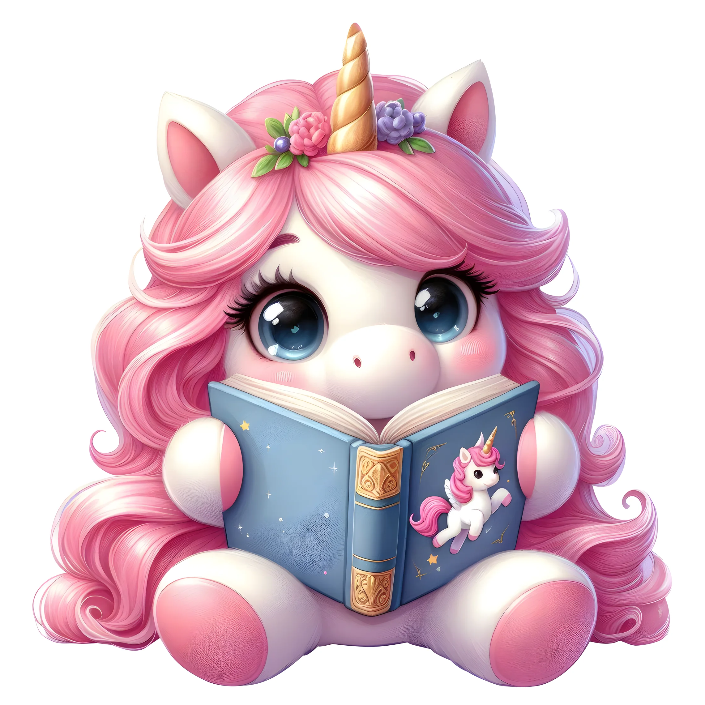 1pc Unicorn Reading Books Sticker, Wall Sticker, Perfect for Home Wall Decor, Aesthetic Room Decoration